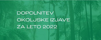 Dopolnitev okoljske izjave za leto 2022