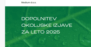 Dopolnitev okoljske izjave za leto 2025